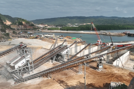 800-1000tph limestone production line in Kendari, Indonesia